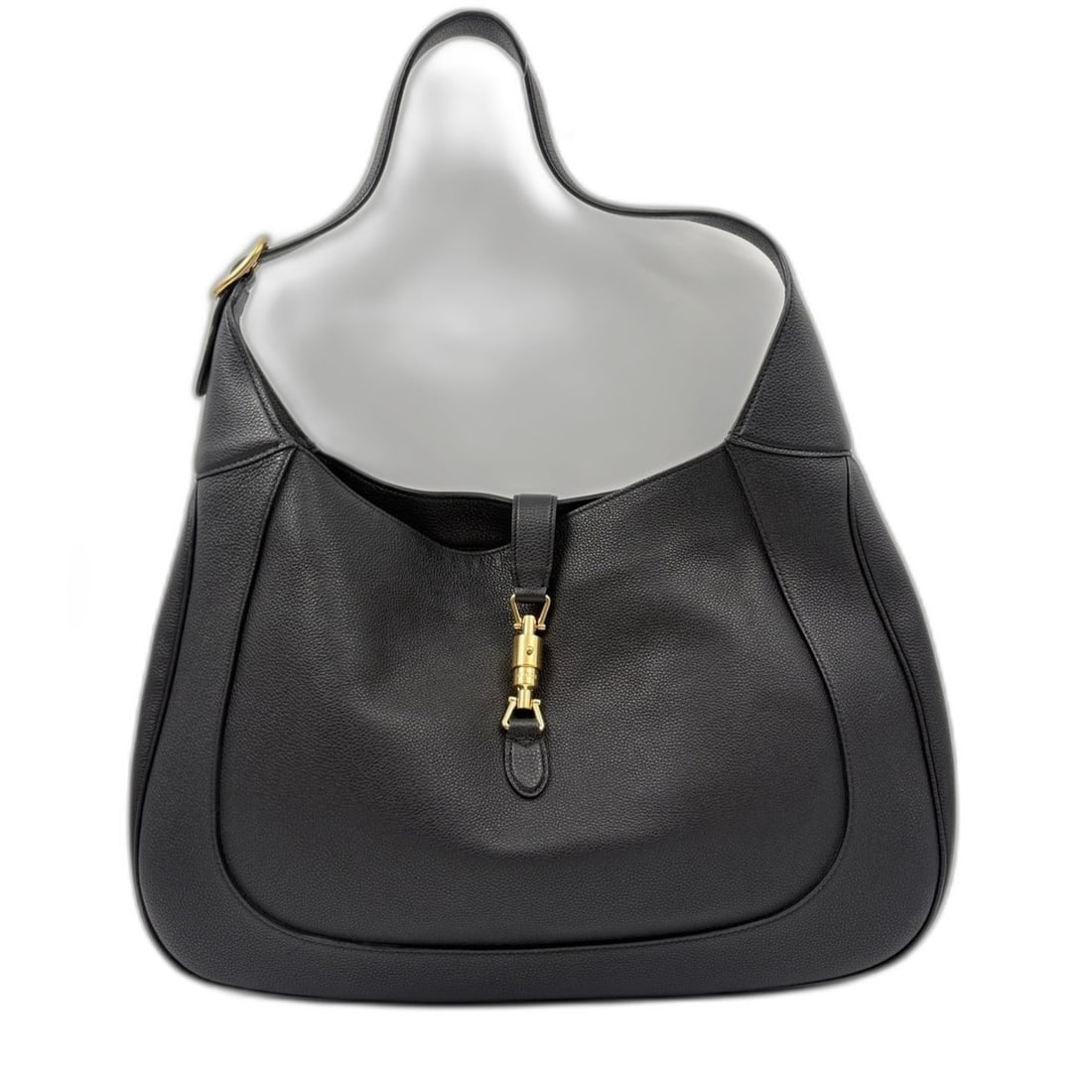 GUCCI Jackie Shoulder Bag, Black: --- Catalog ---Category: SizeSize (HxWxD): 33cm x 46cm x 7cm / 12.99'' x 18.11'' x 2.75''Strap Length: 45cm - 50cm / 17.71'' - 19.68''Category: DesignType: Shoulder bagColor: BlackGender: WomenCategor
