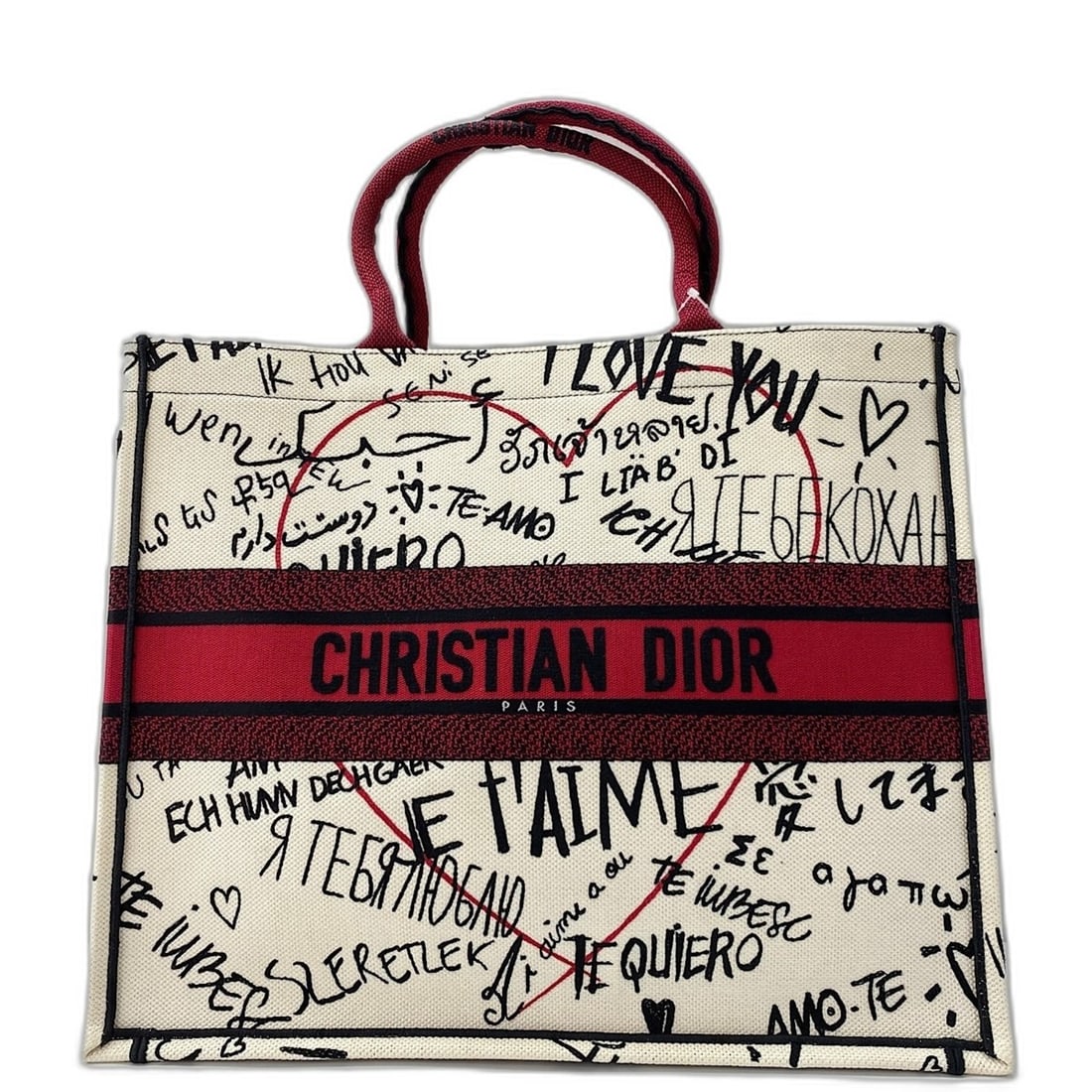 Christian Dior Amour Book Tote Bag, White: --- Catalog ---Category: SizeHandle Drop: 15.00cm / 5.91''Size (HxWxD): 35cm x 42cm x 19cm / 13.77'' x 16.53'' x 7.48''Category: DesignType: Tote bagColor: WhiteGender: WomenCategory: GeneralBrand: Ch