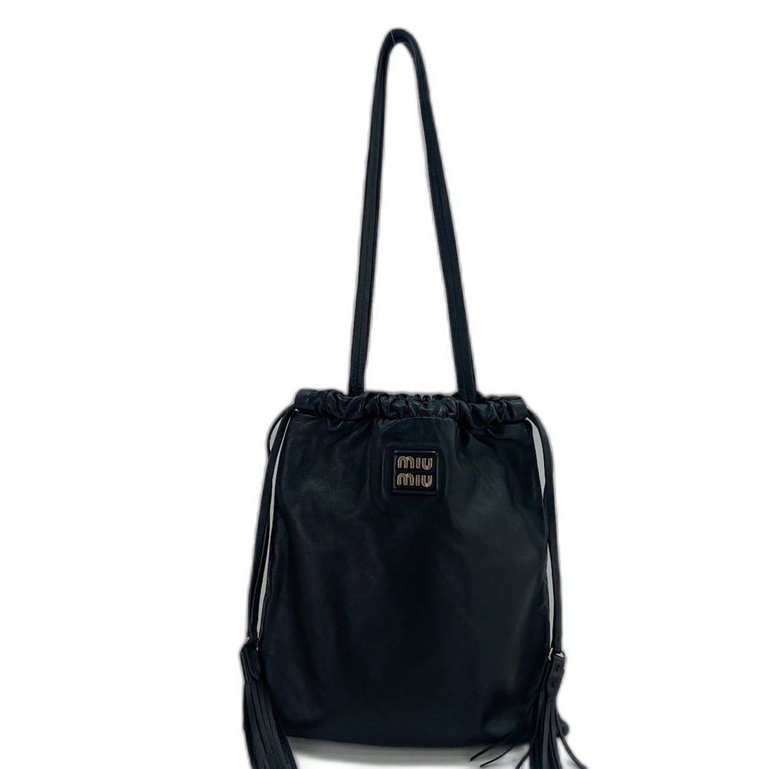Miu Miu Miu Joie Shoulder Bag, Black: --- Catalog ---Category: SizeHandle Drop: 29.00cm / 11.42''Size (HxWxD): 31cm x 28cm x 1cm / 12.2'' x 11.02'' x 0.39''Category: DesignType: Shoulder bagColor: BlackGender: WomenCategory: GeneralBrand: