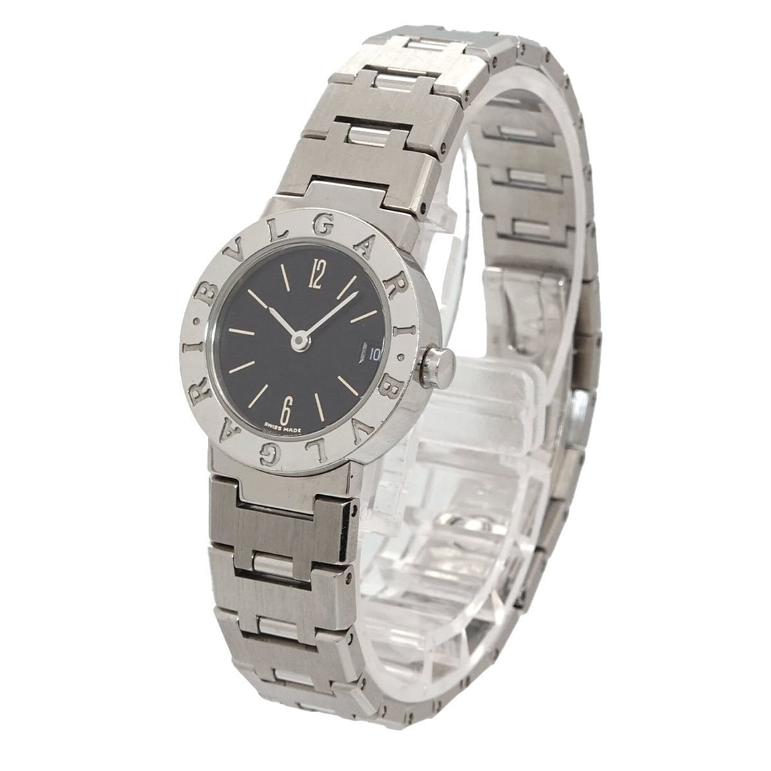 BVLGARI BB23SS Women's Watch Date Black Quartz: --- Catalog ---Category: SizeWrist Size: 15.5cm / 6.1''Case Diameter: 23mm / 0.91''Category: DesignType: WristwatchGender: WomenColor (Dial): BlackMaterial (Band): Stainless steelMaterial (Case): Stai