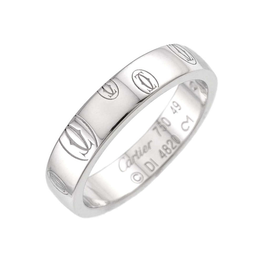 Cartier Happy Birthday Ring SM #49 18K WG White Gold 750 Logo: --- Catalog ---Category: SizeUS Size: 5Brand Size: 49Category: DesignType: Band ringGender: WomenMaterial: White gold (18K)Category: GeneralBrand: Cartier--- Item List ---Section: ConditionRanking: Ra