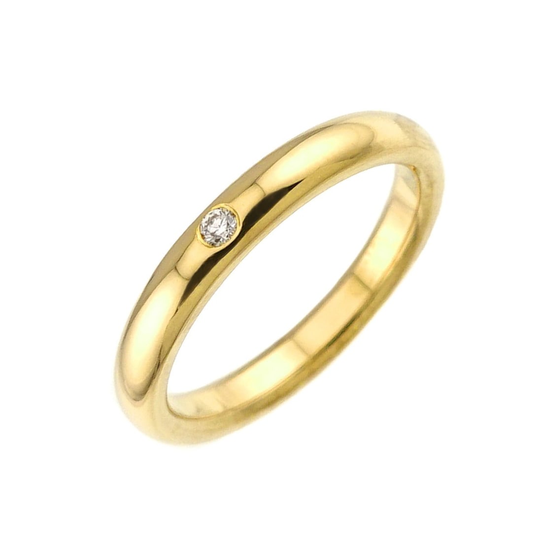 Tiffany & Co. Stacking Band Ring with 1 Diamond, 18K Yellow Gold (750) (1 of 10)