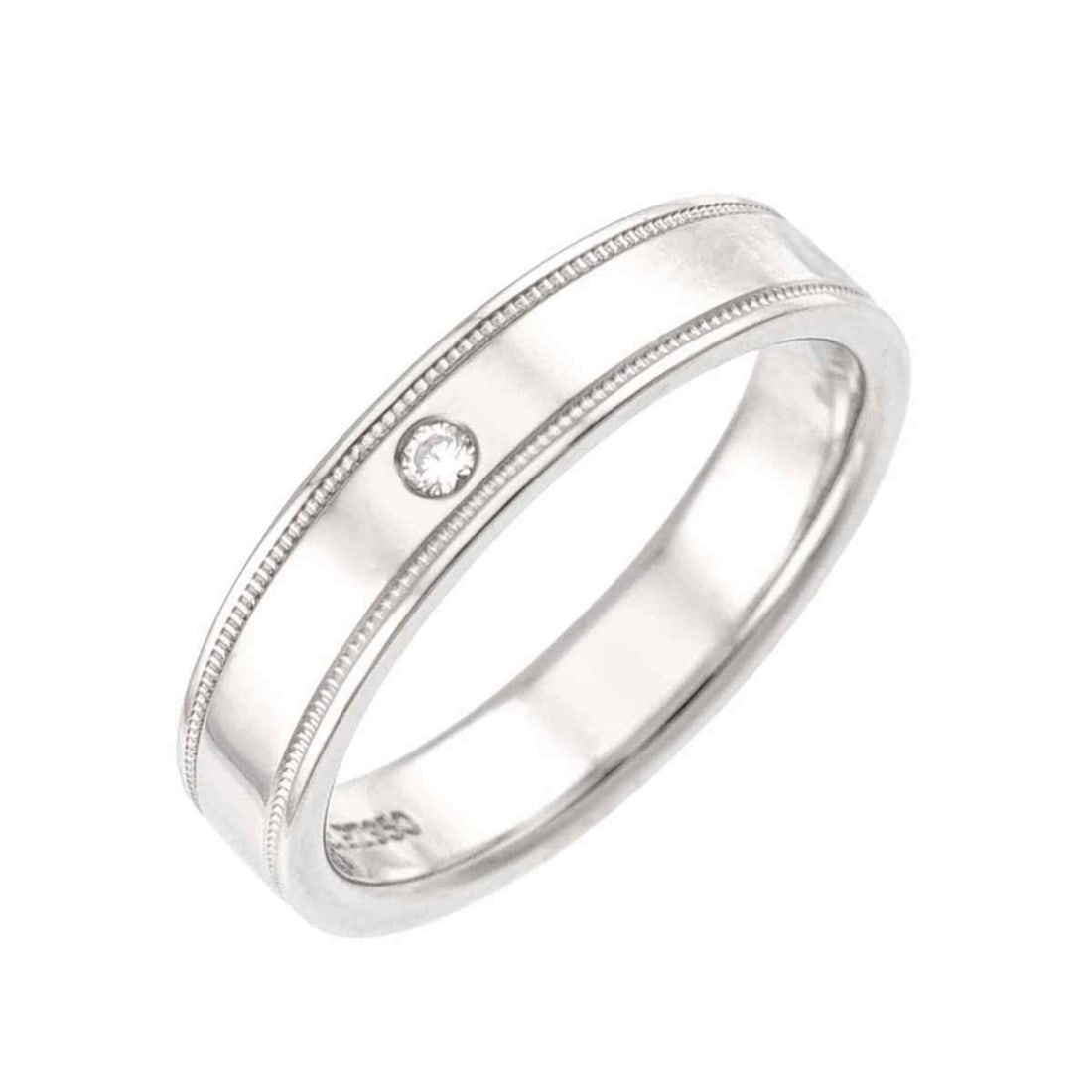 Tiffany & Co. Double Milgrain Ring, 4mm wide, Platinum (Pt) - Together Ring: --- Catalog ---Category: SizeJP Size: 9US Size: 5Category: DesignType: Band ringGender: WomenMaterial: Platinum 950Category: GeneralBrand: Tiffany--- Item List ---Section: ConditionRanking: Rank SA Us