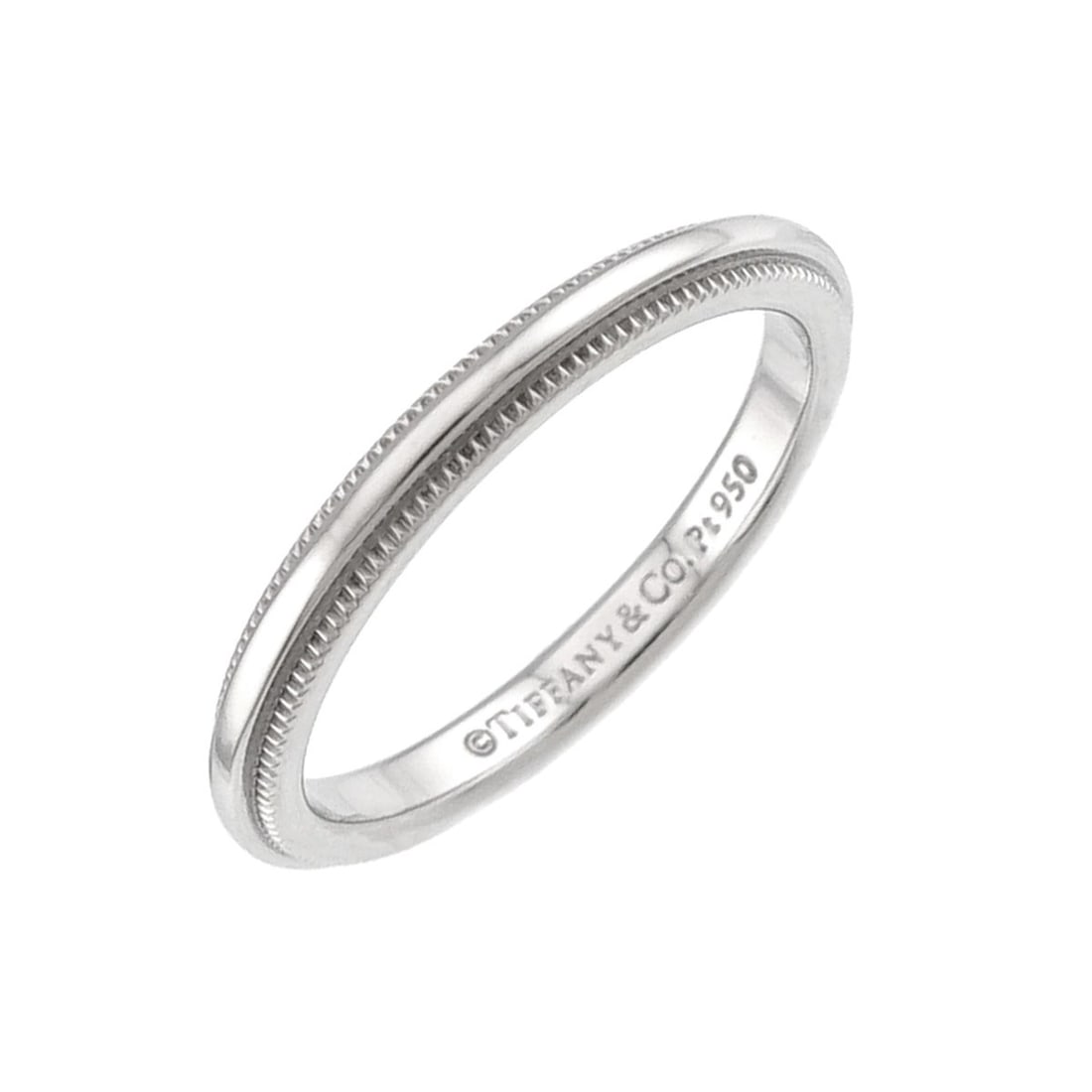 Tiffany & Co. Milgrain Ring, 2.1mm wide, Platinum (Pt), Together Ring: --- Catalog ---Category: SizeJP Size: 6US Size: 3.5Category: DesignType: Band ringGender: WomenMaterial: Platinum 950Category: GeneralBrand: Tiffany--- Item List ---Section: ConditionRanking: Rank SA 