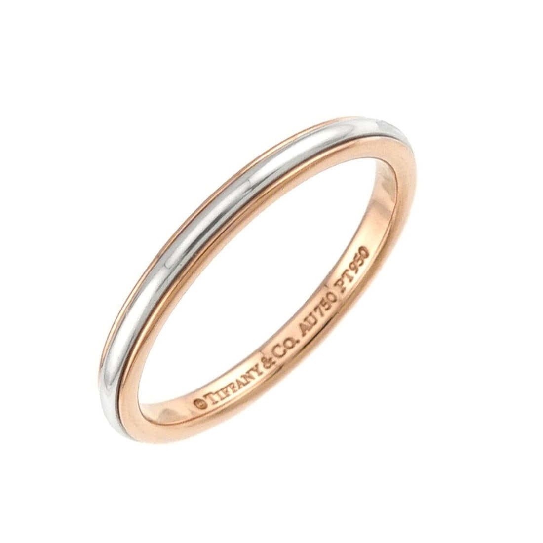 Tiffany & Co. Lucida Band Ring, Platinum (Pt), 18K Pink Gold (PG), 750.: --- Catalog ---Category: SizeJP Size: 8US Size: 4.5Category: DesignType: Band ringGender: WomenMaterial: Pink gold (18K), Platinum 950Category: GeneralBrand: Tiffany--- Item List ---Section: Condition