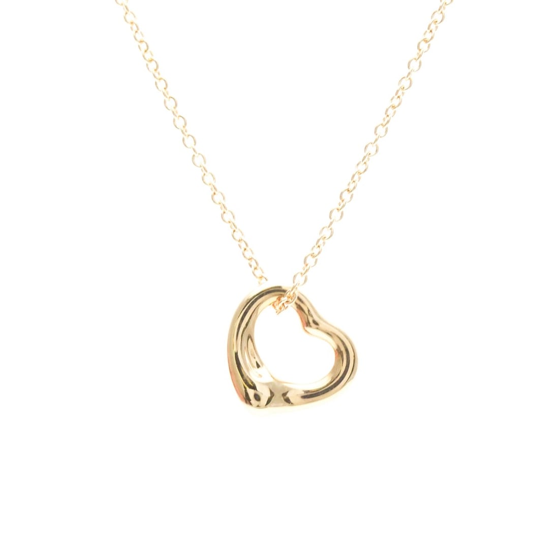 Tiffany Open Heart Necklace Pink Gold (18K) No Stone Men,Women Fashion Necklace (Pink Gold): --- Catalog ---Category: SizeWeight: 3.1g / 0.1oz.Pendant Size: 10.3mm x 11mm / 0.4'' x 0.43''Neck Circumference: 40 cm / 15.74''Category: DesignColor: Pink goldMetal: GoldStone: No StoneStyle: Fashio
