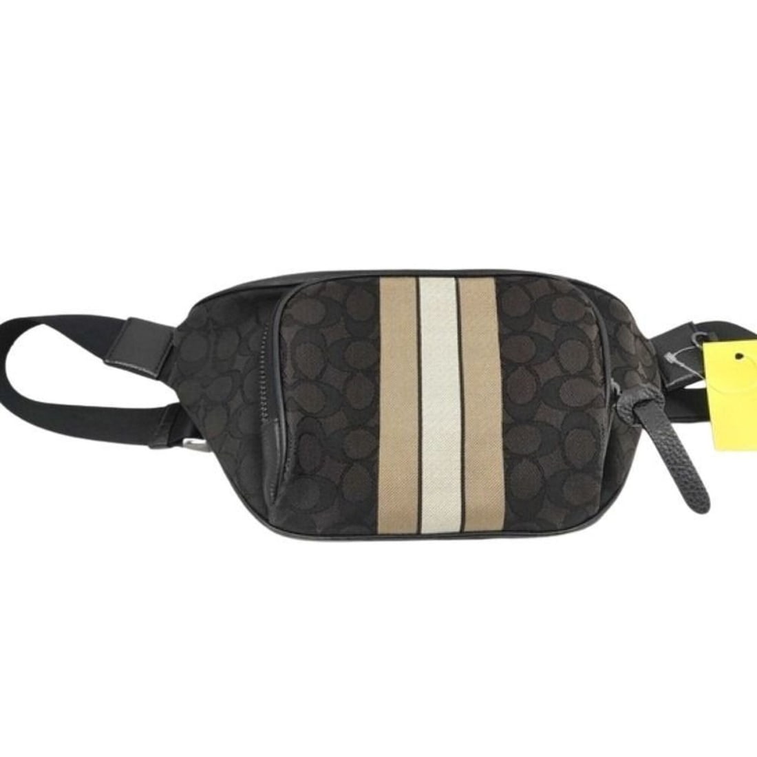 COACH Body Bag, Signature Thompson C5386, Black Canvas Leather, Men's: --- Catalog ---Category: SizeSize (HxWxD): 15.5cm x 30.5cm x 7.5cm / 6.1'' x 12'' x 2.95''Category: DesignType: Sling bagColor: BlackGender: MenMaterial: Canvas , Leather Category: GeneralLine: Signat