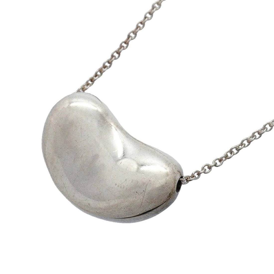 Tiffany & Co. Bean Necklace, Sterling Silver 925, Women's, P3465865: --- Catalog ---Category: SizePendant Size: 11.5mm x 18.8mm / 0.45'' x 0.74''Neck Circumference: 40.5 cm / 15.94''Category: DesignGender: WomenMaterial: Silver 925Necklace Type: NecklaceCategory: Gener
