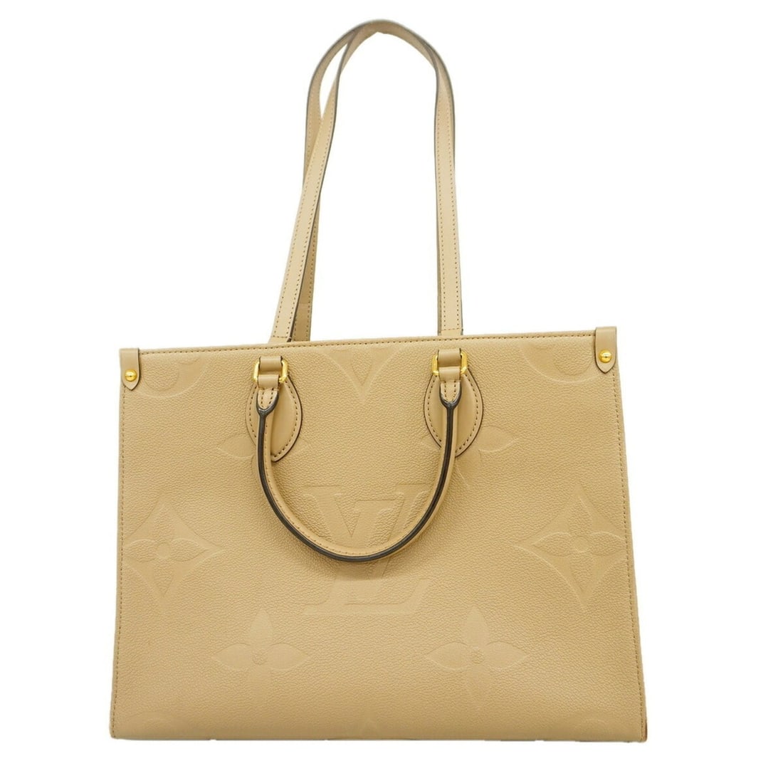 Louis Vuitton Monogram Empreinte OnTheGo MM Tote Bag M45607 Tourtrell 2-way bag for women P3415077: --- Catalog ---Category: SizeSize (HxWxD): 26.5cm x 34cm x 14cm / 10.43'' x 13.38'' x 5.51''Category: DesignType: Tote bagColor: TourterelleGender: WomenCategory: GeneralMPN: M45607Brand: Louis Vuitto