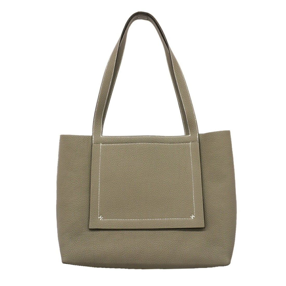 Hermes Cabasellier 31 Tote Bag, Taurillon Clemence Leather, Gris Misty, U Stamp, Women's, P3407301: --- Catalog ---Category: SizeSize (HxWxD): 25cm x 30cm x 10cm / 9.84'' x 11.81'' x 3.93''Category: DesignType: Tote bagColor: GrayGender: WomenMaterial: Taurillon clemence leather Category: GeneralBra