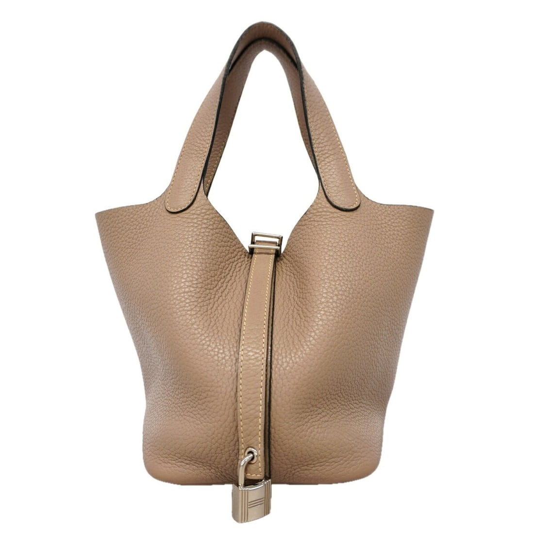 Hermes Picotin Lock PM handbag, Taurillon Clemence leather, Argile, ?N stamp, women's, P3356937 (1 of 13)