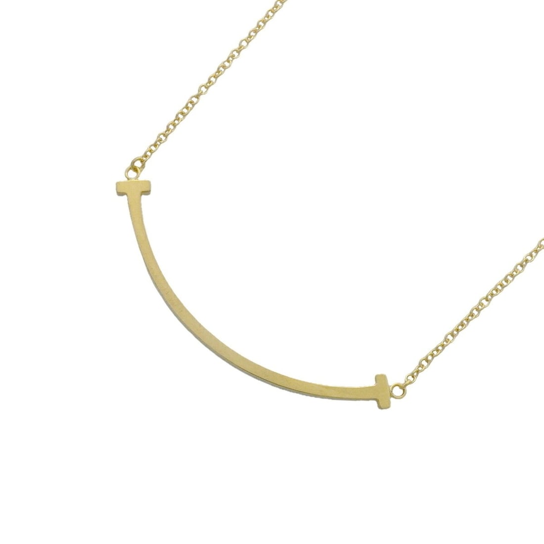 Tiffany & Co. T Smile Small Necklace, 18K Yellow Gold, Women's, OP021753: --- Catalog ---Category: SizePendant Size: 10mm x 36.8mm / 0.39'' x 1.44''Neck Circumference: 41 cm - 45.5 cm / 16.14'' - 17.91''Category: DesignGender: WomenMaterial: Yellow gold (18K)Necklace Type: 
