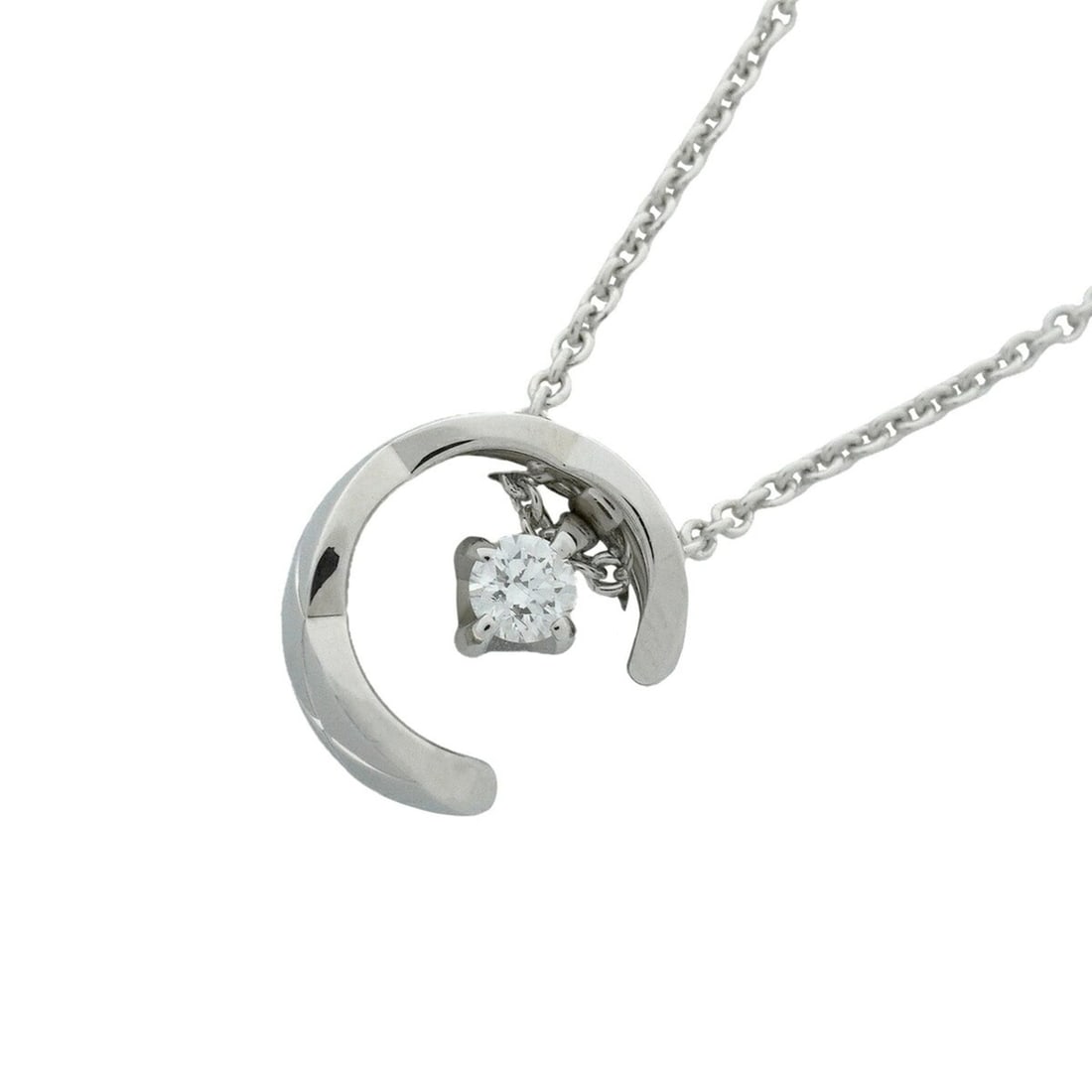 Chanel Coco Crush Necklace, 2PD (2 diamonds), 18K White Gold, Diamonds, Ladies' OP019707: --- Catalog ---Category: SizePendant Size: 12.6mm x 11.2mm / 0.49'' x 0.44''Neck Circumference: 37.5 cm - 45.5 cm / 14.76'' - 17.91''Category: DesignStone: DiamondGender: WomenMaterial: White gold (18
