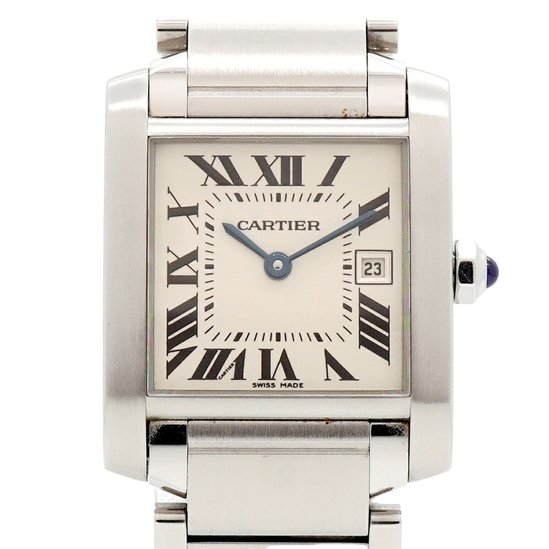 Cartier Tank Française MM W51011Q3 Ivory Dial Women's Watch: --- Catalog ---Category: SizeWrist Size: 14.5cm / 5.7''Case Diameter: 25mm / 0.98''Category: DesignType: WristwatchGender: WomenColor (Dial): IvoryMaterial (Band): Stainless steelCategory: GeneralMPN: