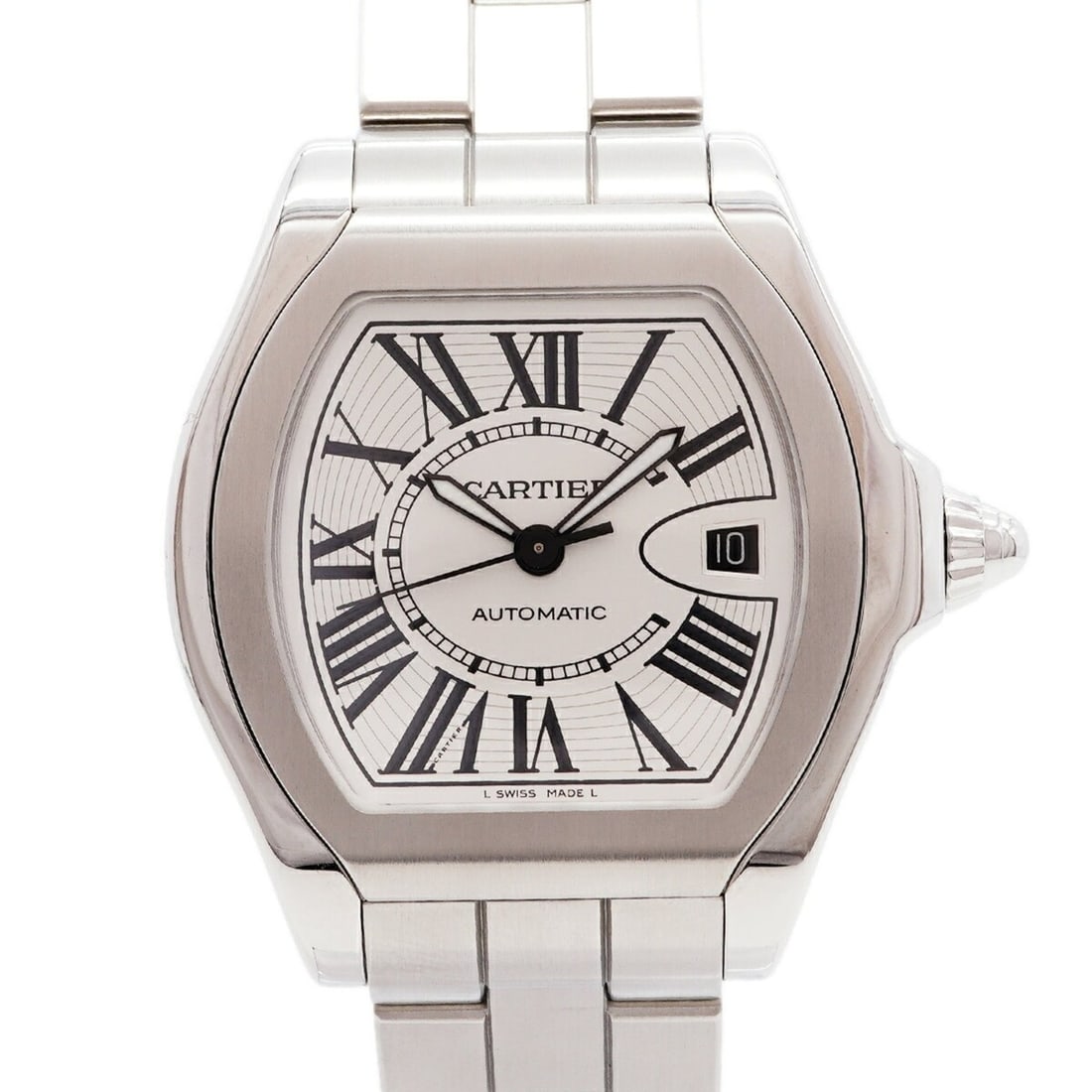 Cartier Roadster LM W6206017 Silver Dial Men's Watch: --- Catalog ---Category: SizeWrist Size: 17cm / 6.69''Case Diameter: 40.7mm / 1.6''Category: DesignType: WristwatchGender: MenColor (Dial): SilverMaterial (Band): Stainless steelCategory: GeneralMPN: 
