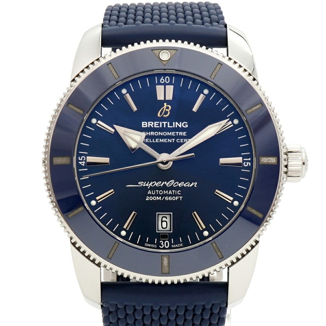 Breitling Superocean Heritage II B20 Automatic 46 AB2020 Blue Dial Men's Watch: --- Catalog ---Category: SizeWrist Size: 17.5cm / 6.88''Case Diameter: 45.9mm / 1.81''Category: DesignType: WristwatchGender: MenColor (Dial): BlueMaterial (Band): RubberCategory: GeneralMPN: