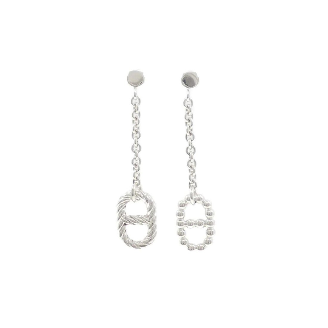 Hermes 925 Earrings: --- Catalog ---Category: SizeWeight: 7.6g / 0.26oz.Size (HxWxD): 51.80mm x 11.80mm / 2.04'' x 0.46''Category: DesignType: Drop earringsMetal: SilverGender: WomenMetal Purity: Silver925Category: