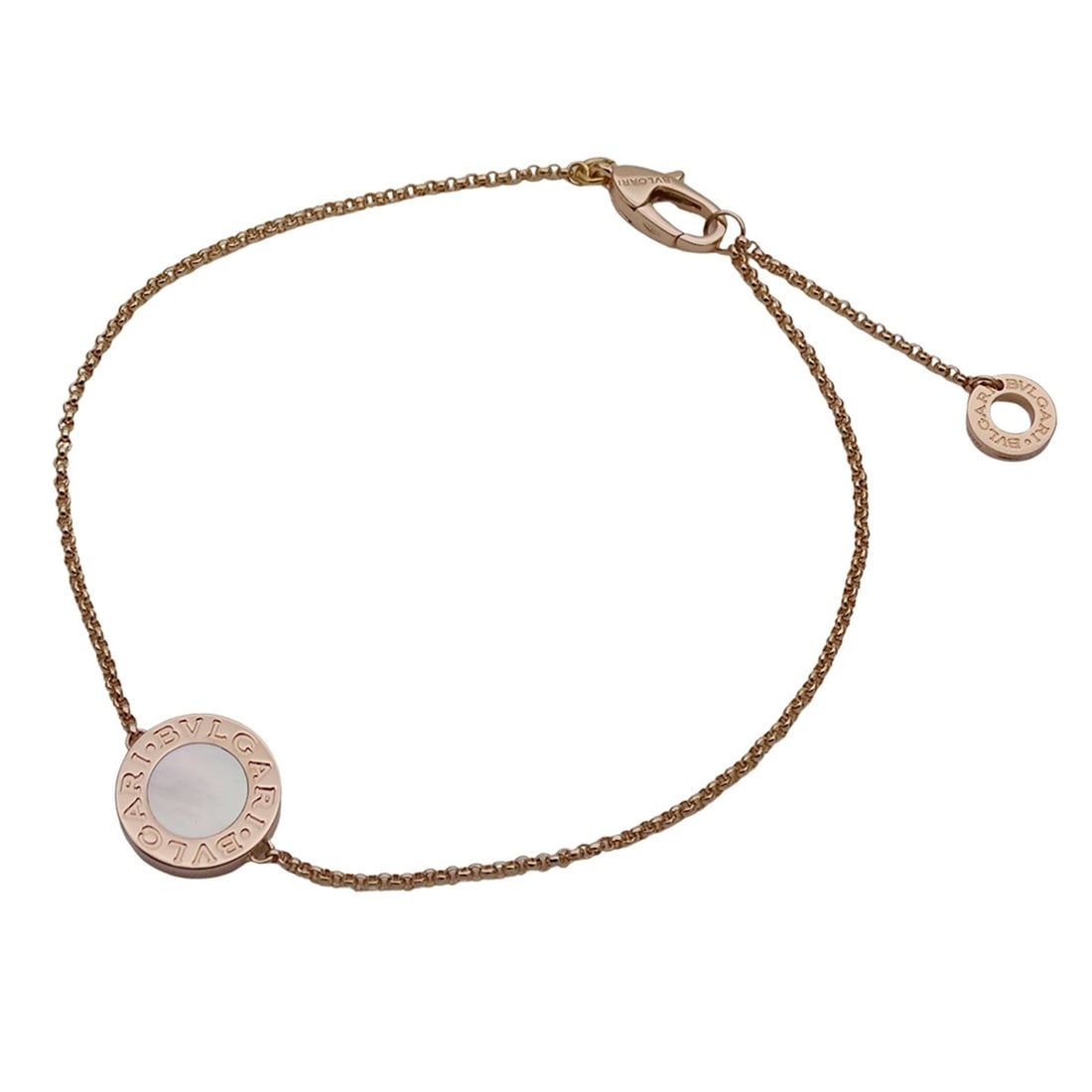 Bulgari BVLGARI Bracelet for Women, Brand Name, 750PG Mother-of-Pearl, Bulgari, Pink Gold, ML Size,: --- Catalog ---Category: SizeLength: 17.5cm / 6.88''Category: DesignType: Charm braceletColor: Pink goldGender: WomenMaterial: Pink gold (18K)Category: GeneralMPN: 350550Brand: BvlgariCountry of Origi