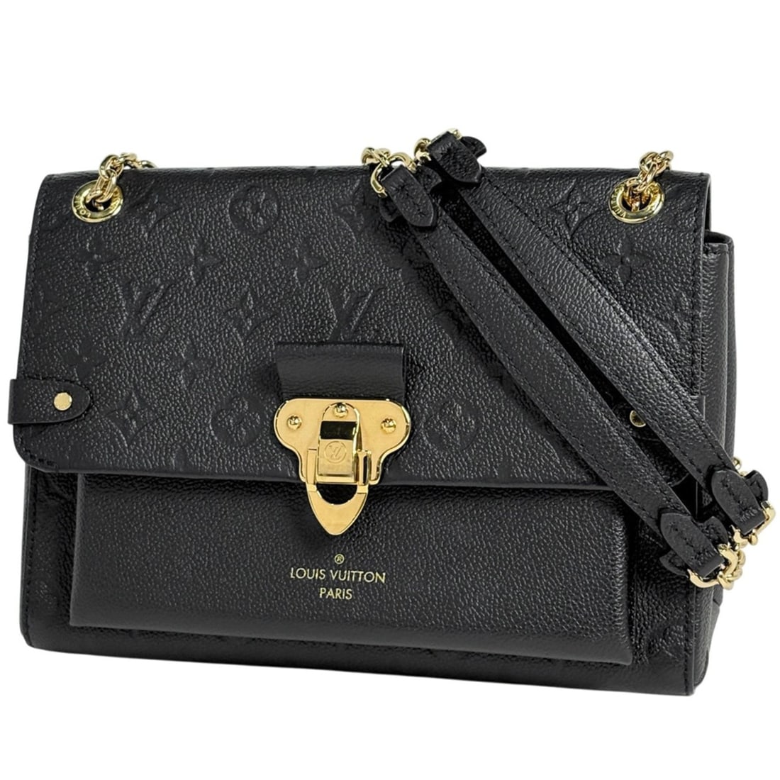 Louis Vuitton Vavin PM Shoulder Bag, Monogram Empreinte, Noir (Black), M44151, Women's: --- Catalog ---Category: SizeSize (HxWxD): 17cm x 25cm x 9.5cm / 6.69'' x 9.84'' x 3.74''Category: DesignType: Shoulder bagColor: Black, NoirGender: WomenMaterial: Monogram Empreinte Category: General