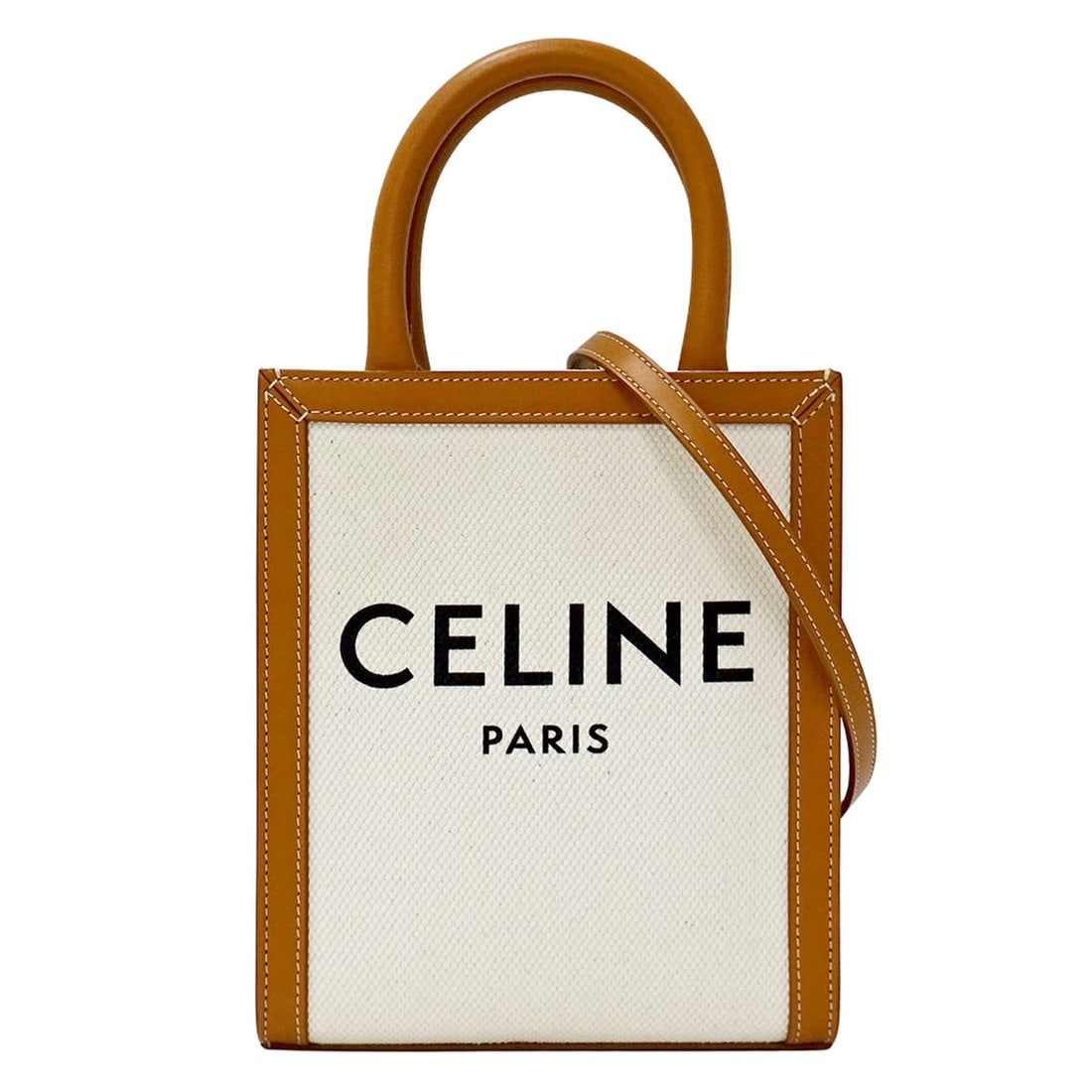 Celine CELINE handbag for women, brand name, handbag/shoulder bag, 2-way, mini, vertical, cabas,: --- Catalog ---Category: SizeSize (HxWxD): 20cm x 17cm x 6cm / 7.87'' x 6.69'' x 2.36''Category: DesignType: Handbag, Shoulder bagGender: WomenMaterial: Canvas Category: GeneralBrand: CelineCountry of