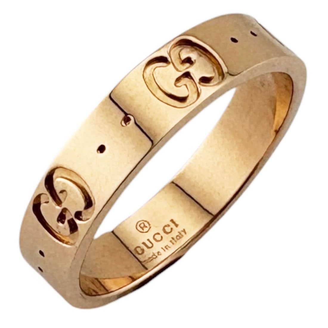 Gucci Icon Ring, 18K Pink Gold, Women's: --- Catalog ---Category: PackNumber in Pack: 1Category: SizeJP Size: 11.5US Size: 6Category: DesignColor: Pink goldGender: Men,WomenMaterial: Pink gold (18K)Category: GeneralBrand: GucciCountry of Ori