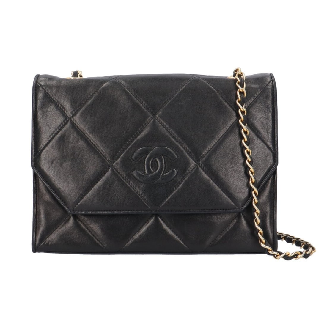 Chanel Matelassé Shoulder Bag, Lambskin, Black, Women's, CHANEL Chain: --- Catalog ---Category: SizeSize (HxWxD): 17cm x 22.5cm x 6cm / 6.69'' x 8.85'' x 2.36''Category: DesignType: Shoulder bagColor: BlackGender: WomenMaterial: Leather Category: GeneralBrand: ChanelCoun