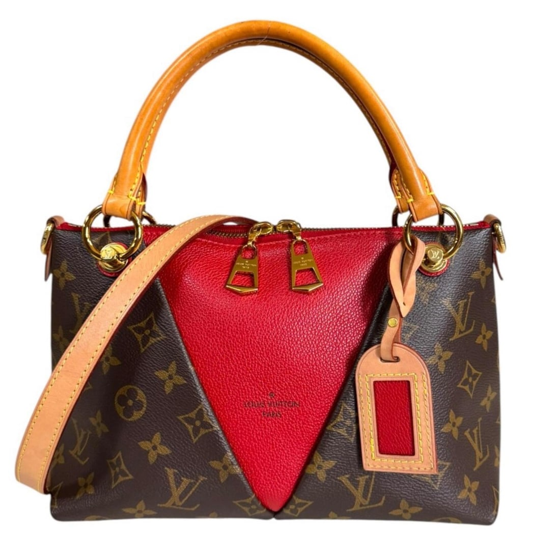 Louis Vuitton V Tote BB Monogram Shoulder Bag, Canvas M43966 Brown, Women's, LOUIS VUITTON 2-way (1 of 17)