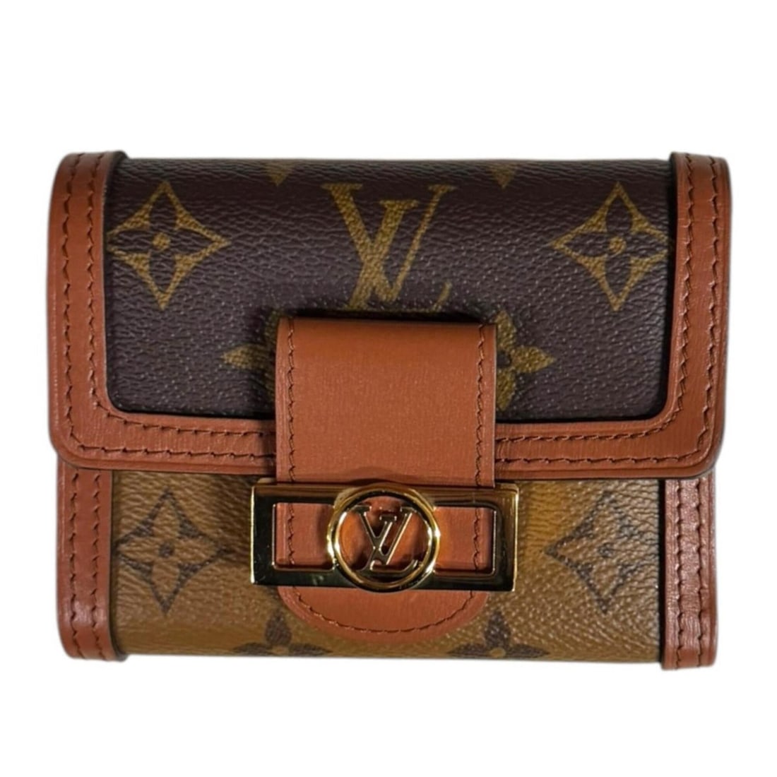 Louis Vuitton Portefeuille Dauphine Compact Monogram Reverse Tri-fold Wallet, M68725, Women's LOUIS (1 of 14)