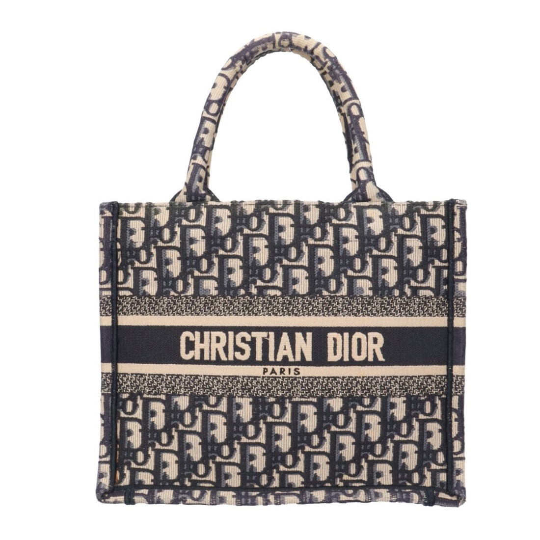 Christian Dior Book Tote Small Bag, Cotton M1265ZRIW, Navy, Women's: --- Catalog ---Category: SizeSize (HxWxD): 22cm x 26cm x 14cm / 8.66'' x 10.23'' x 5.51''Category: DesignType: Tote bagColor: NavyGender: WomenMaterial: Cotton Category: GeneralMPN: M1265ZRIWBrand: Ch