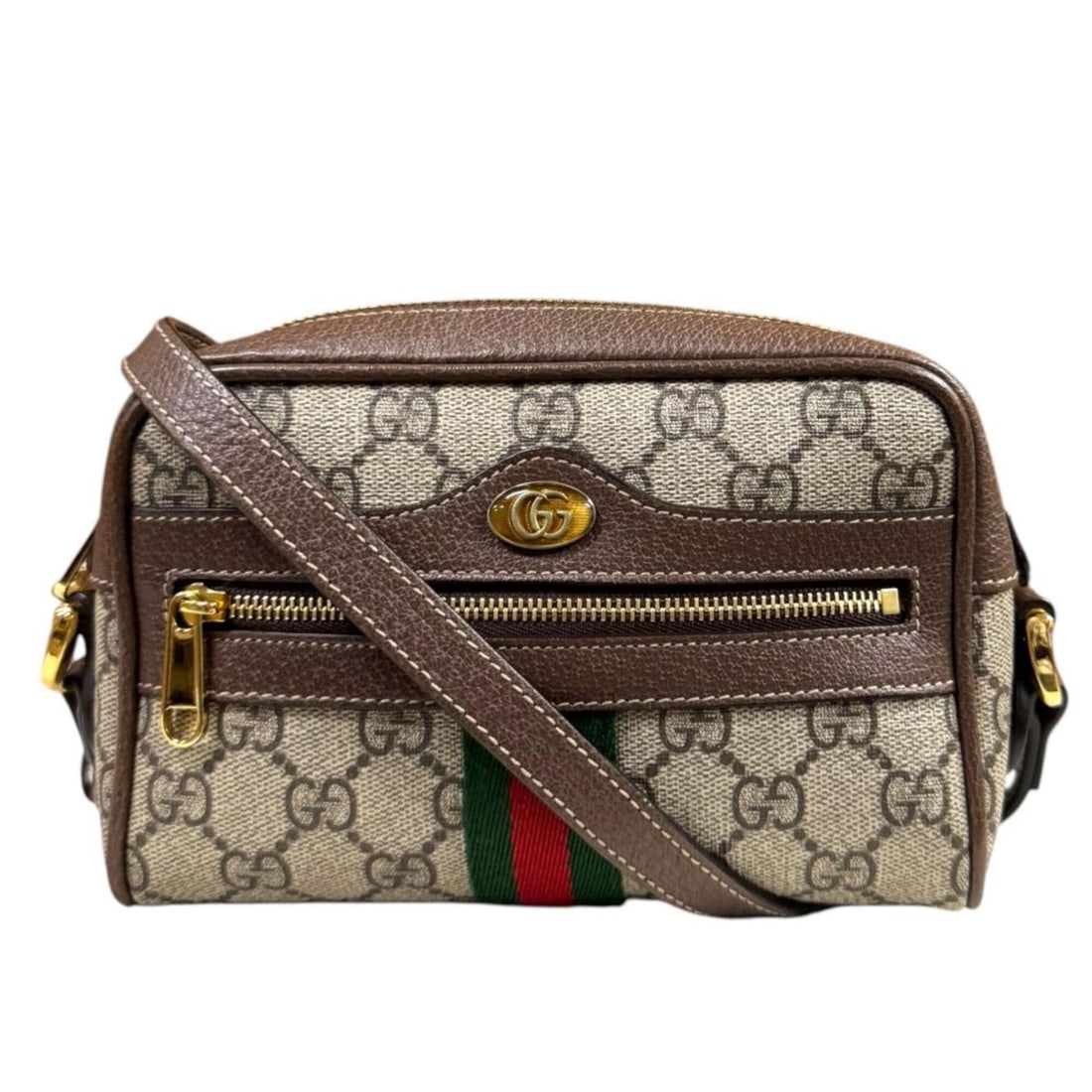 Gucci Ophidia Mini Bag Shoulder GG Supreme Canvas 517350 Beige Women's GUCCI (1 of 16)