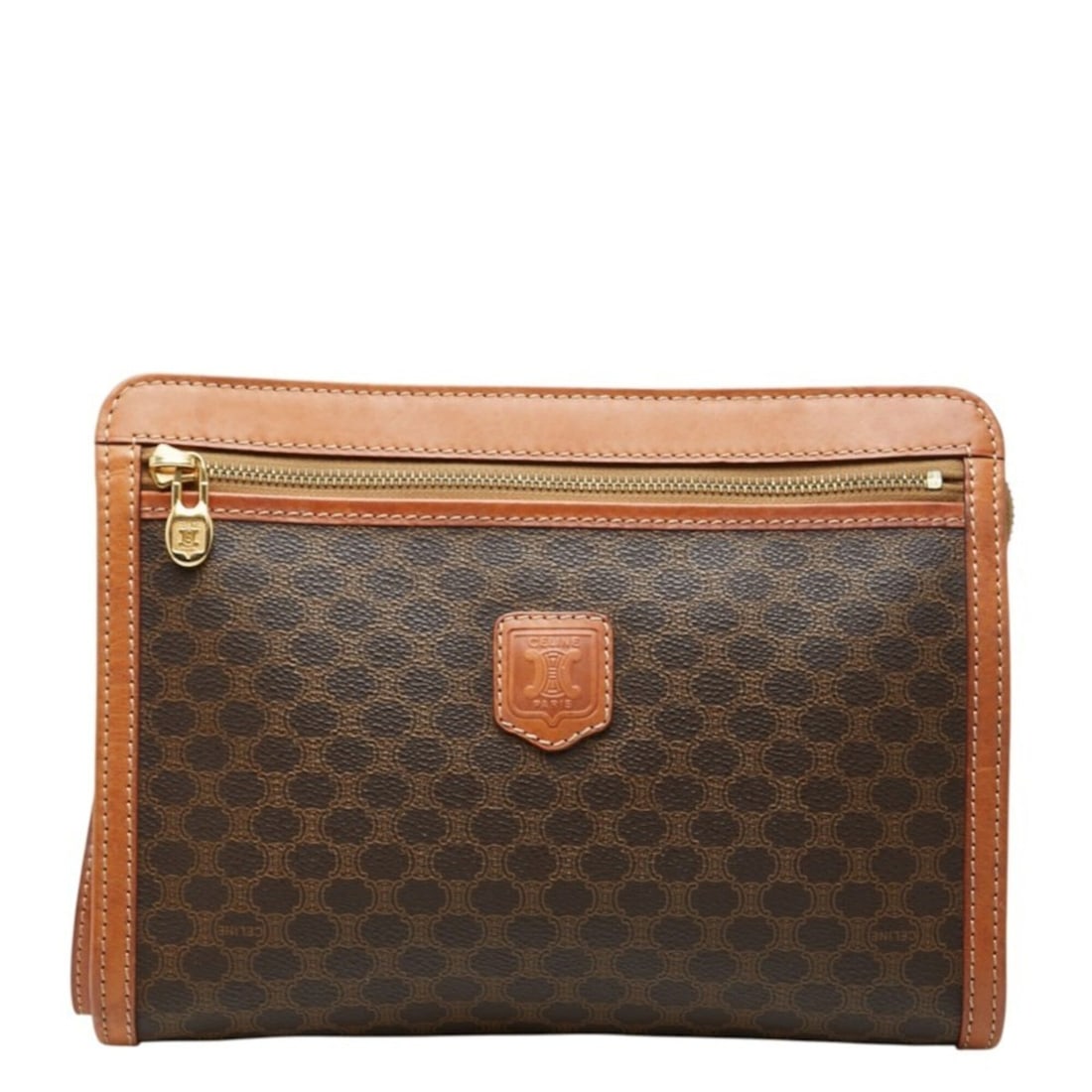 Celine Macadam Clutch Bag, Second Brown Leather, Women's CELINE: --- Catalog ---Category: SizeSize (HxWxD): 19cm x 25cm x 6cm / 7.48'' x 9.84'' x 2.36''Category: DesignType: Clutch bagColor: BrownGender: WomenMaterial: PVC , Leather Category: GeneralBrand: Celine--