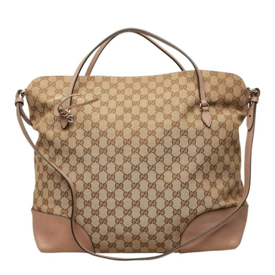 Gucci GG Canvas Handbag Shoulder Bag 2-Way Beige Pink Leather Women's GUCCI (1 of 14)