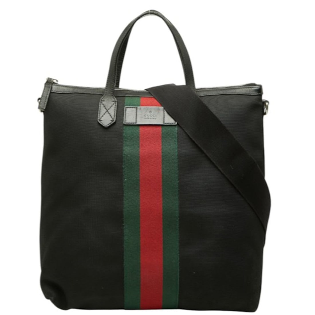 Gucci Sherry Line Tote Bag Shoulder 2WAY 368559 Black Canvas Leather Women's GUCCI: --- Catalog ---Category: SizeSize (HxWxD): 33cm x 31cm x 15cm / 12.99'' x 12.2'' x 5.9''Category: DesignType: Shoulder bag, Tote bagColor: BlackGender: WomenMaterial: Canvas , Leather Category: Genera