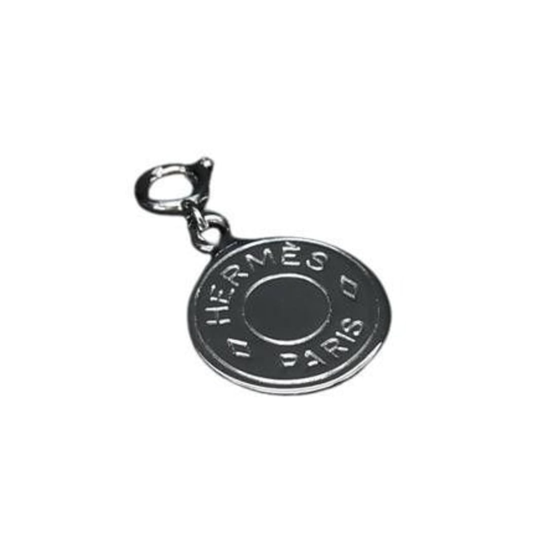 HERMES Pendant Top, Sellier Charm, Silver Metal, Women's: --- Catalog ---Category: SizePendant Size: 25mm x 15mm / 0.98'' x 0.59''Category: DesignGender: WomenMaterial: MetalNecklace Type: PendantCategory: GeneralBrand: Hermes--- Item List ---Section: