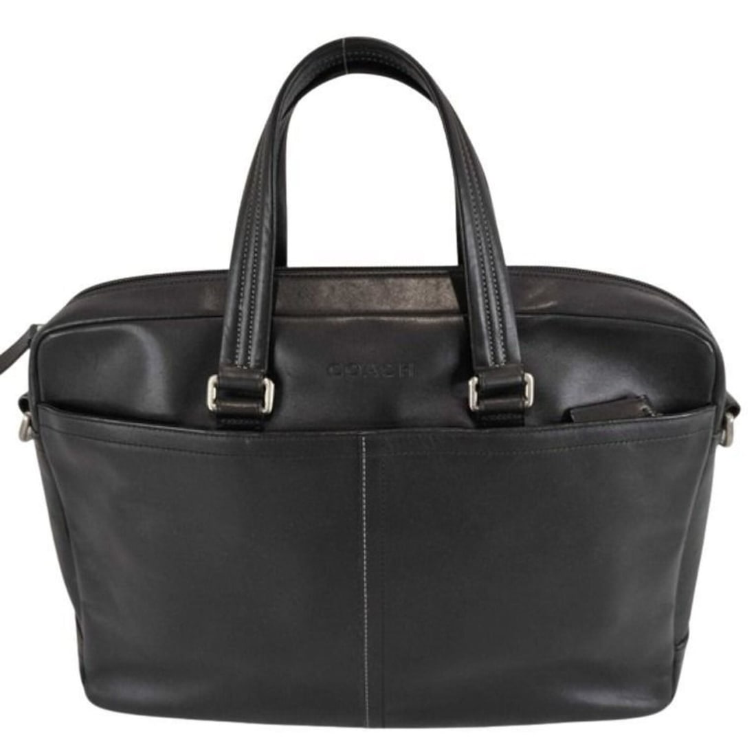 COACH Bag F70670 Black Leather Men's Handbag: --- Catalog ---Category: SizeSize (HxWxD): 26.5cm x 39cm x 7.5cm / 10.43'' x 15.35'' x 2.95''Category: DesignType: HandbagColor: BlackGender: MenMaterial: Leather Category: GeneralBrand: Coach--- Item
