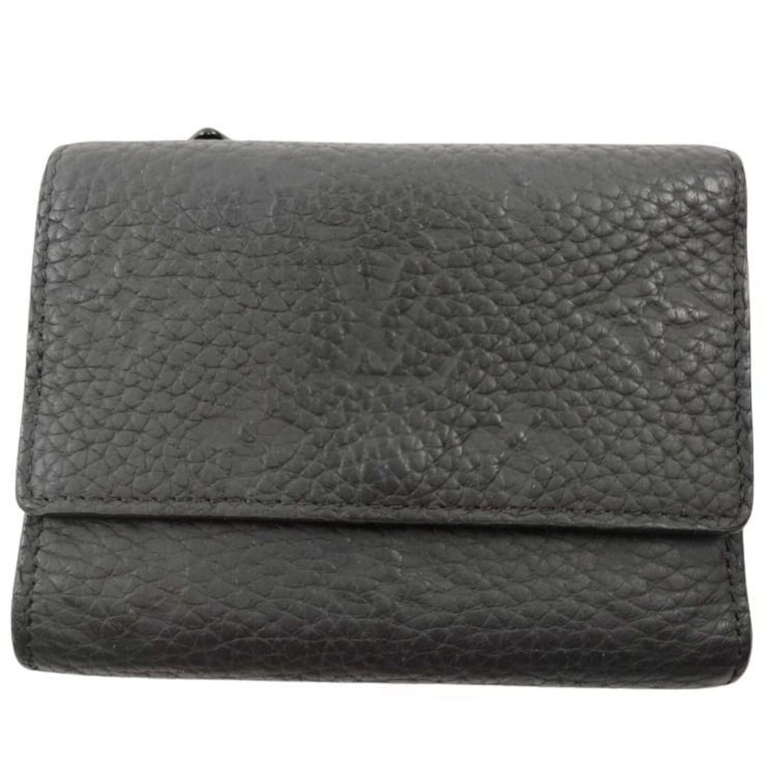 LOUIS VUITTON Tri-fold Wallet Portefeuille Pilot M82556 Black Taurillon Leather Men's Compact (1 of 11)