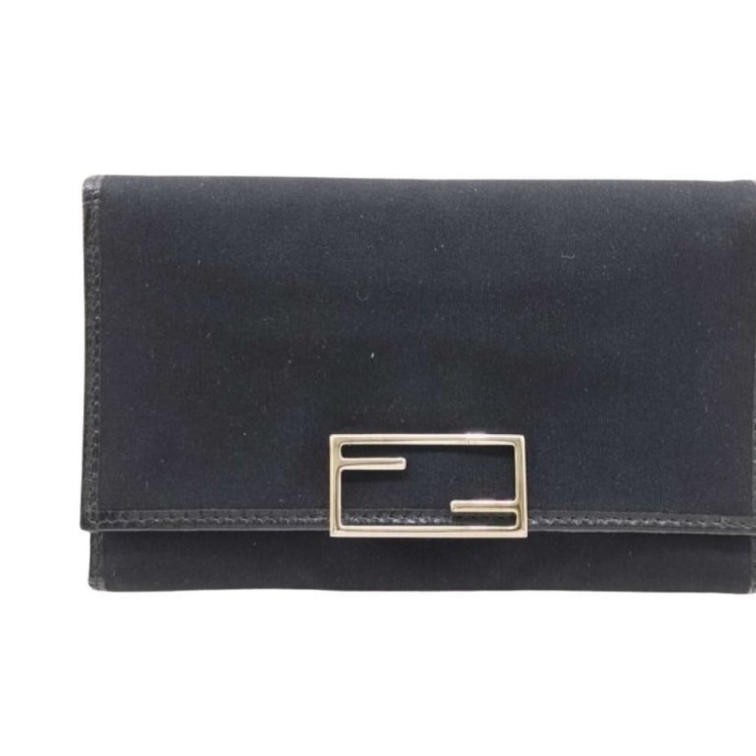 FENDI Long Wallet 07-15829/0-012 Black Canvas Leather Women's Tri-fold: --- Catalog ---Category: SizeSize (HxWxD): 10cm x 15.5cm x 2cm / 3.93'' x 6.1'' x 0.78''Category: DesignType: Wallet (tri-fold)Color: BlackGender: WomenMaterial: Canvas , Leather Category: GeneralBran