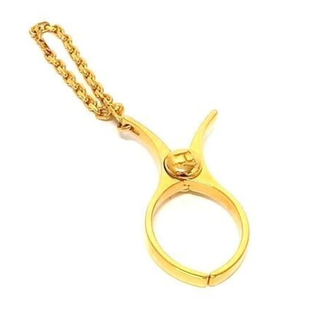 HERMES Keychain Philou Glove Holder Gold Metal Men's Women's: --- Catalog ---Category: SizeSize (HxWxD): 18.9cm x 2.8cm / 7.44'' x 1.1''Category: DesignType: KeyringColor: GoldStyle: FashionGender: Men,WomenCategory: GeneralBrand: Hermes--- Item List ---Section: