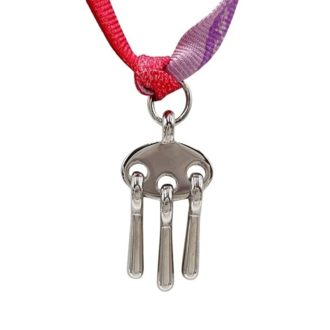 HERMES Necklace, Tourbillon Choker, Silver, Multicolor Metal, Silk, Women's: --- Catalog ---Category: SizePendant Size: 2.3mm x 1.2mm / 0.09'' x 0.04''Category: DesignColor: Multi-colorGender: WomenMaterial: Metal, SilkPendant Type: PendantNecklace Type: NecklaceCategory: Gene