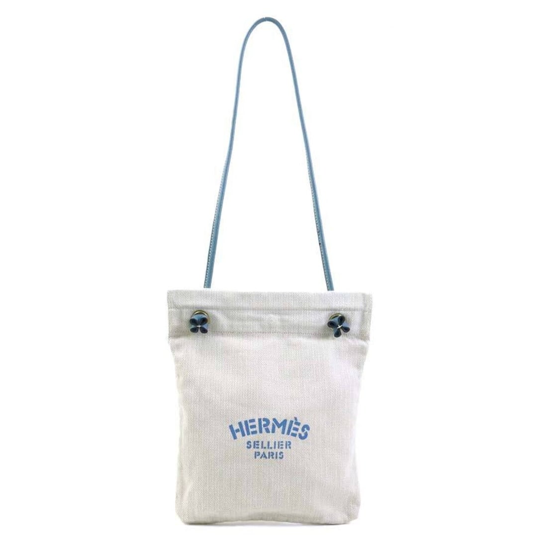 Hermes HERMES Shoulder Bag Aline PM Cotton Leather Light Beige Blue Women's e62164a: --- Catalog ---Category: SizeSize (HxWxD): 27.5cm x 22cm / 10.82'' x 8.66''Category: DesignType: Shoulder bagColor: Blue, Light beigeGender: WomenMaterial: Cotton , Leather Category: GeneralBrand: