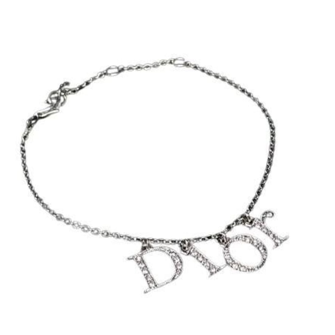 Christian Dior Bracelet, DIOR Charm, Silver Metal, Rhinestone, Women's: --- Catalog ---Category: SizeLength: 21cm / 8.26''Total Length: 21cm / 8.26''Category: DesignType: Charm braceletColor: SilverGender: Men,WomenMaterial: Metal, RhinestoneCategory: GeneralBrand: