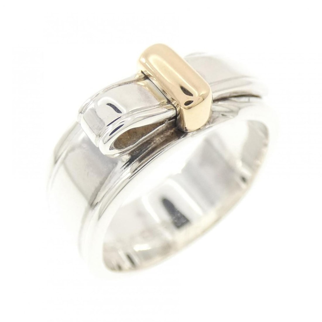 Hermes Artemis Ribbon Ring: --- Catalog ---Category: SizeWidth: 6.8mm / 0.27''Weight: 6.5g / 0.22oz.JP Size: 12US Size: 6.5Brand Size: 52Category: DesignType: Band ringColor: YellowMetal: Gold, SilverGender: WomenMetal Purity: 1