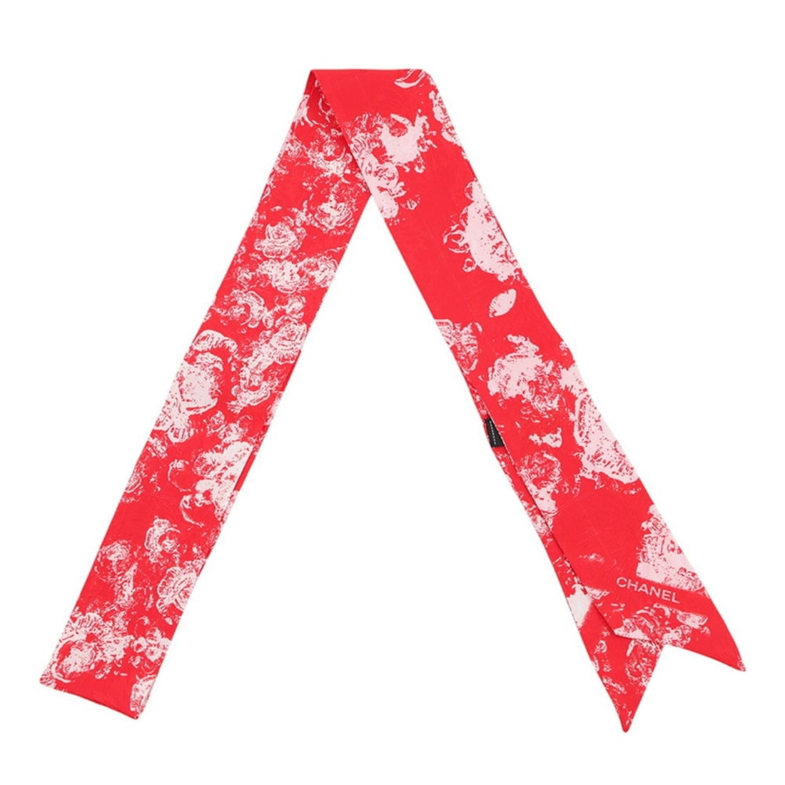 Chanel Scarf Muffler Bandeau Coco Mark Floral Silk AAB856 CHANEL Women's SCARF: --- Catalog ---Category: SizeSize (LxW): 1.6m x 5.7cm / 62.99'' x 2.24''Category: DesignType: ScarfColor: Red color, WhiteGender: WomenMaterial: Silk Category: GeneralMPN: AAB856Brand: ChanelCountry o