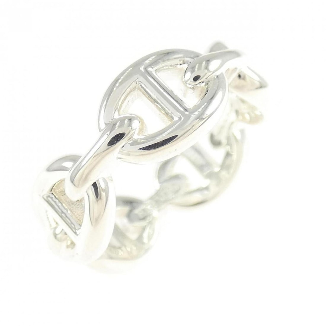 Hermes Hermès Chaine d'Ancre Enchainée Ring: --- Catalog ---Category: SizeUS Size: 6Brand Size: 51Category: DesignType: Band ringGender: WomenMaterial: Silver 925Category: GeneralMPN: H109507BBrand: Hermes--- Item List ---Section: ConditionRanki