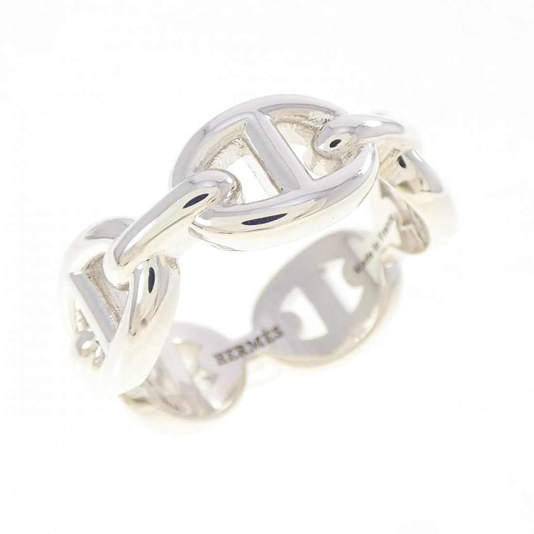 Hermes Hermès Chaine d'Ancre Enchainée Ring: --- Catalog ---Category: SizeUS Size: 6Brand Size: 51Category: DesignType: Band ringGender: WomenMaterial: Silver 925Category: GeneralMPN: H109507BBrand: Hermes--- Item List ---Section: ConditionRanki