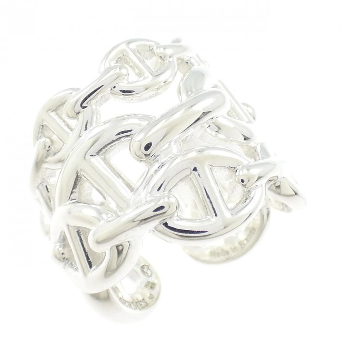 Hermes Hermès Chaine d'Ancre Enchainée Ring: --- Catalog ---Category: SizeUS Size: 5.5Brand Size: 50Category: DesignType: Band ringGender: WomenMaterial: Silver 925Category: GeneralMPN: H109506BBrand: Hermes--- Item List ---Section: ConditionRan