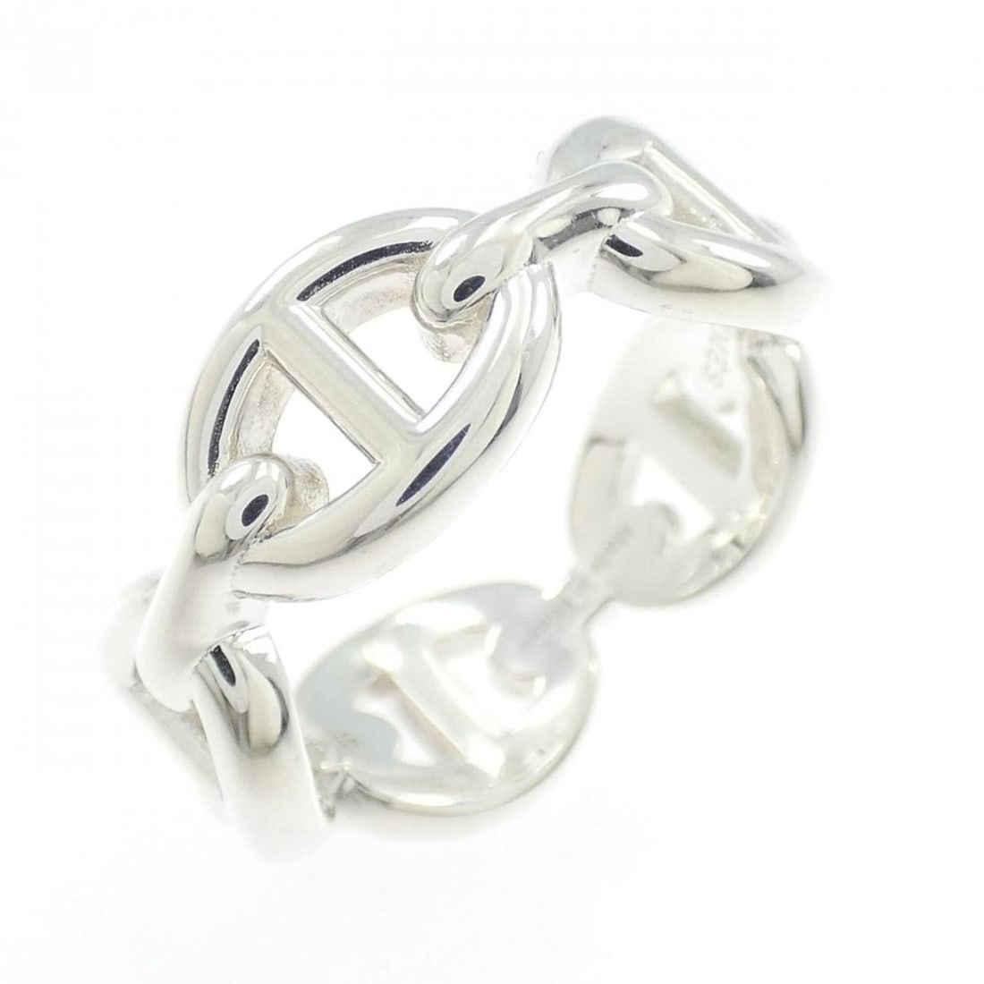 Hermes Hermès Chaine d'Ancre Enchainée Ring: --- Catalog ---Category: SizeUS Size: 6Brand Size: 51Category: DesignType: Band ringGender: WomenMaterial: Silver 925Category: GeneralMPN: H109507BBrand: Hermes--- Item List ---Section: ConditionRanki