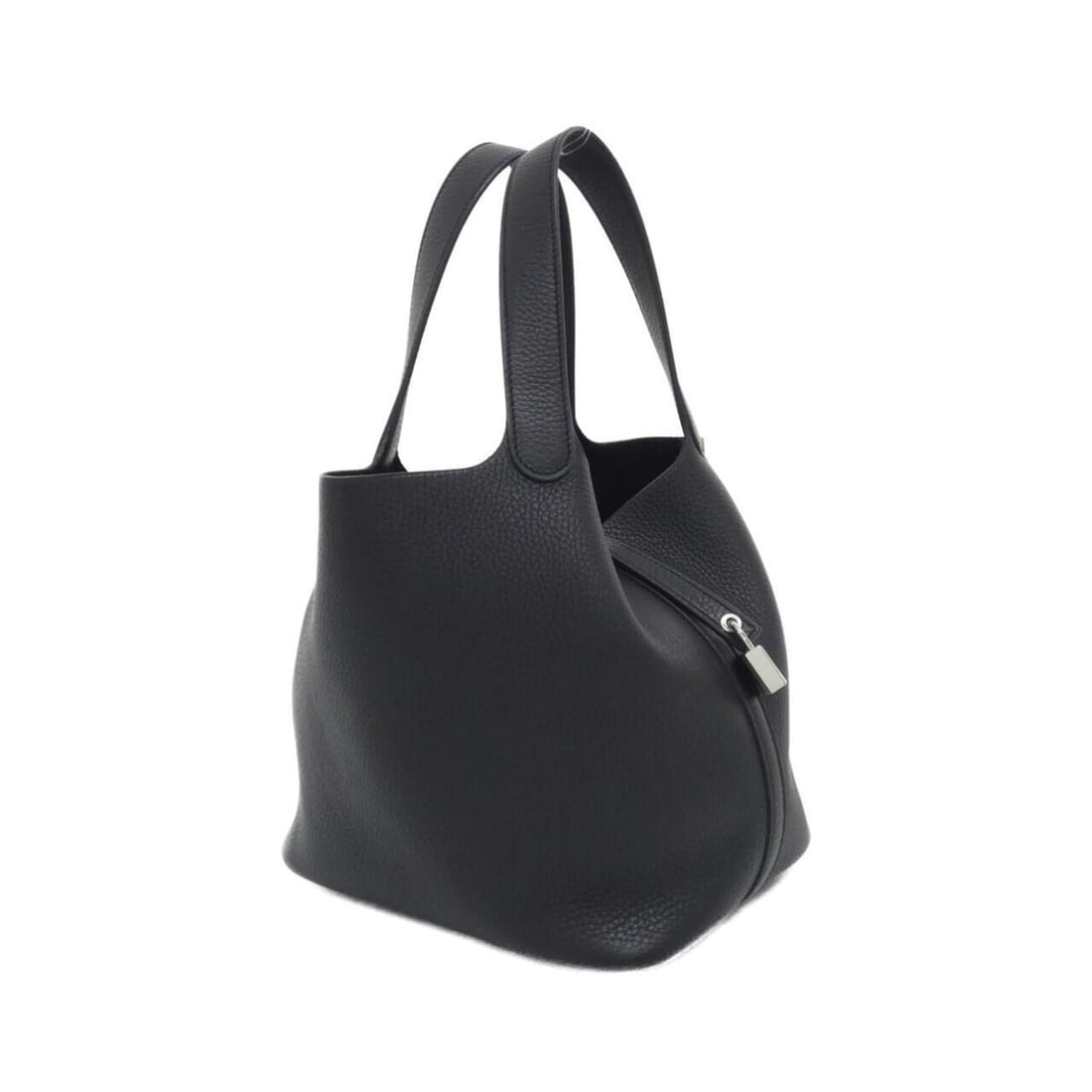 Hermes Picotin Lock MM 060991CK Handbag: --- Catalog ---Category: SizeSize (HxWxD): 23cm x 22cm x 18cm / 9.05'' x 8.66'' x 7.08''Category: DesignType: HandbagColor: BlackGender: Women,MenMaterial: Taurillon clemence leather Hardware Color: