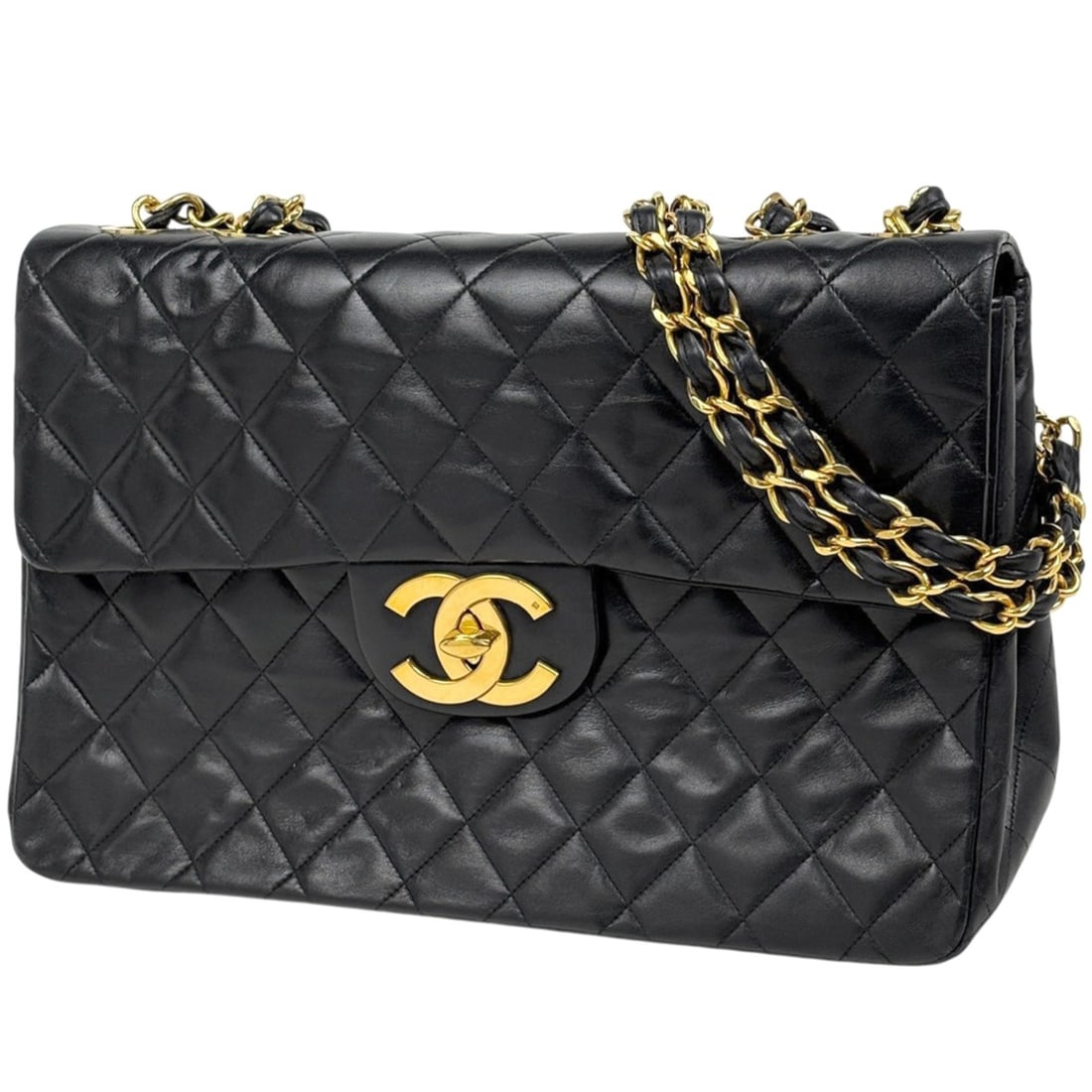 Chanel Matelassé Shoulder Bag, Coco Mark, Single Flap, Double Chain, Leather, Black, Women's: --- Catalog ---Category: SizeSize (HxWxD): 22cm x 33.5cm x 10cm / 8.66'' x 13.18'' x 3.93''Category: DesignType: Shoulder bagColor: BlackGender: WomenMaterial: Leather Category: GeneralLine: Matelasse