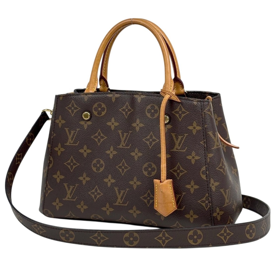 Louis Vuitton Montaigne BB Handbag/Shoulder Bag, 2-Way, Monogram Brown, M41055, Women's (1 of 13)